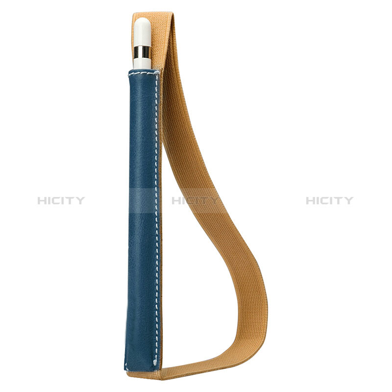 Housse en Cuir Protection Sac Pochette Elastique Douille de Poche Detachable P01 pour Apple Pencil Apple iPad Pro 9.7 Bleu Plus
