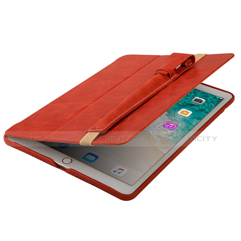 Housse en Cuir Protection Sac Pochette Elastique Douille de Poche Detachable P02 pour Apple Pencil Apple New iPad 9.7 (2017) Rouge Plus