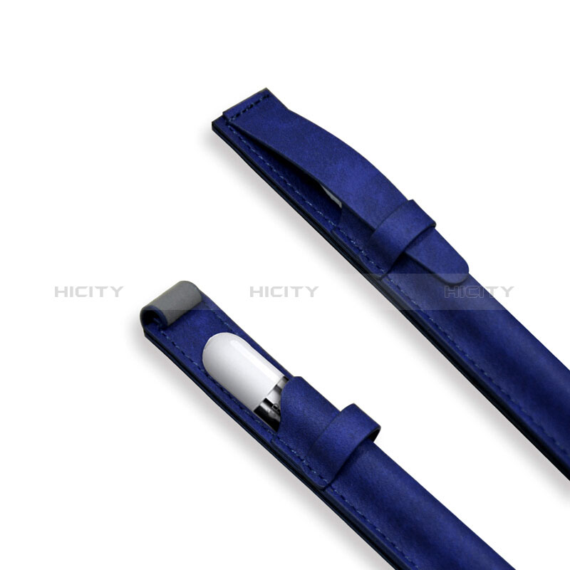 Housse en Cuir Protection Sac Pochette Elastique Douille de Poche Detachable P03 pour Apple Pencil Apple iPad Pro 9.7 Bleu Plus