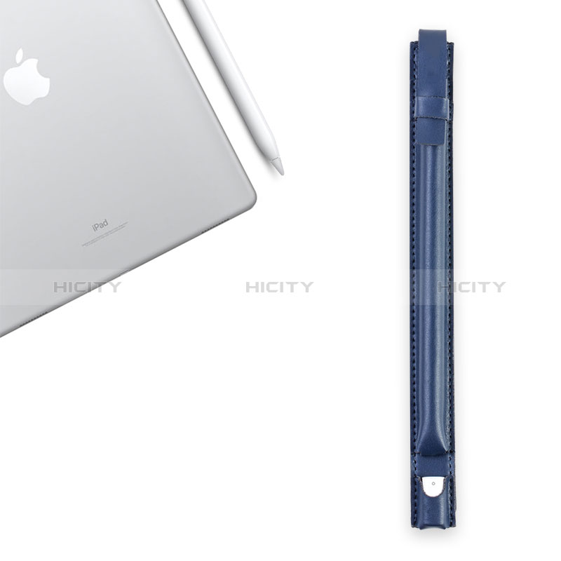 Housse en Cuir Protection Sac Pochette Elastique Douille de Poche Detachable P04 pour Apple Pencil Apple iPad Pro 10.5 Bleu Plus
