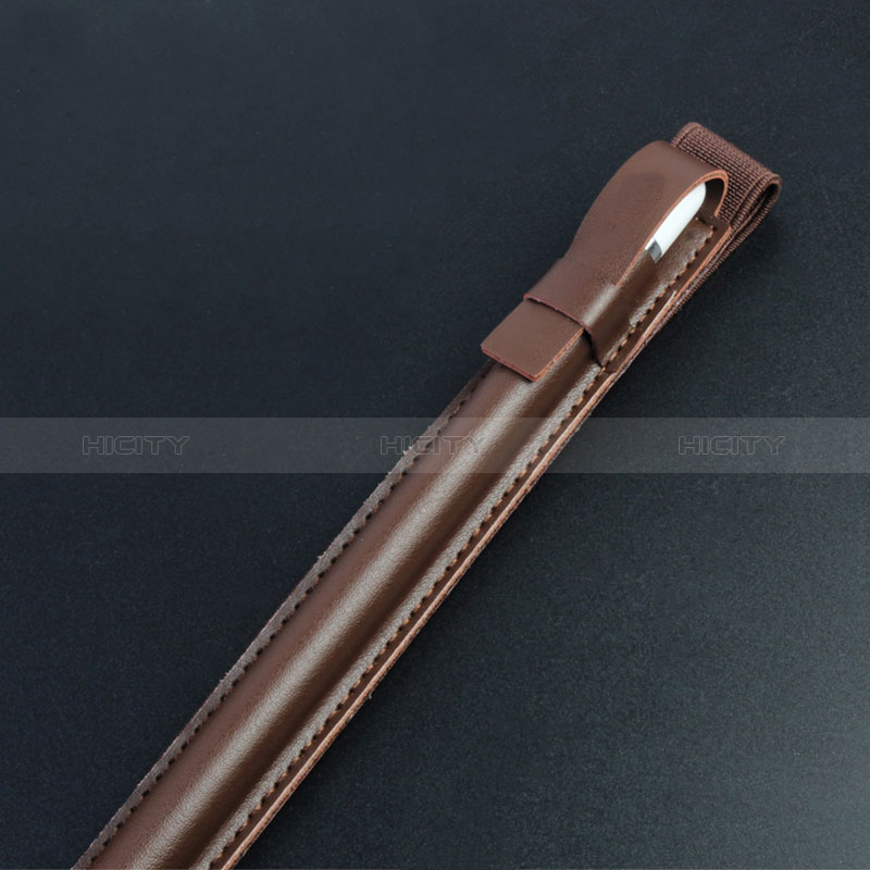Housse en Cuir Protection Sac Pochette Elastique Douille de Poche Detachable P04 pour Apple Pencil Apple iPad Pro 10.5 Marron Plus
