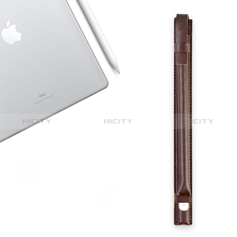 Housse en Cuir Protection Sac Pochette Elastique Douille de Poche Detachable P04 pour Apple Pencil Apple iPad Pro 10.5 Marron Plus