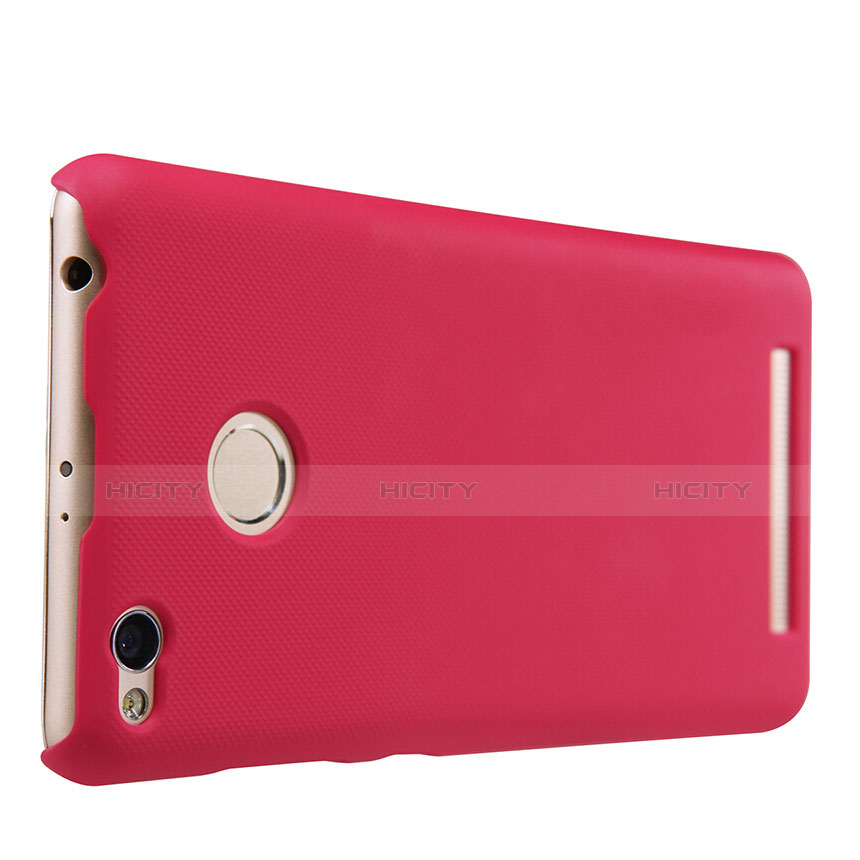 Housse Plastique Rigide Mailles Filet pour Xiaomi Redmi 3S Rouge Plus