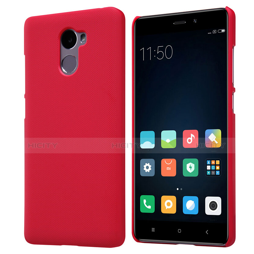 Housse Plastique Rigide Mailles Filet pour Xiaomi Redmi 4 Standard Edition Rouge Plus
