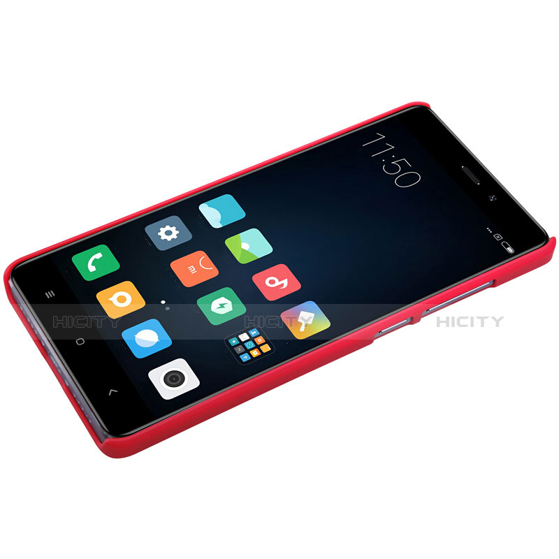 Housse Plastique Rigide Mailles Filet pour Xiaomi Redmi 4 Standard Edition Rouge Plus