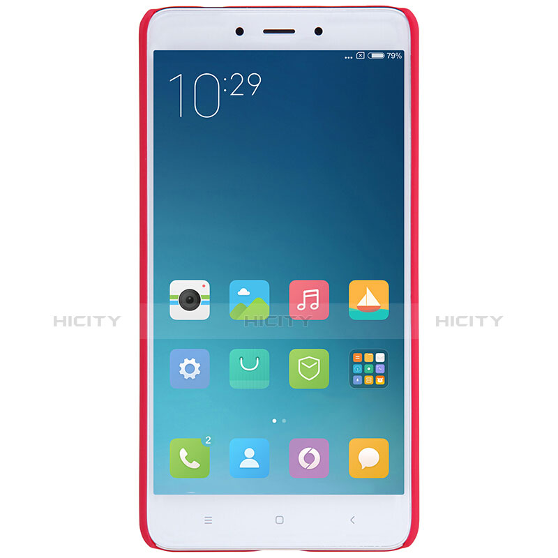 Housse Plastique Rigide Mailles Filet pour Xiaomi Redmi Note 4X High Edition Rouge Plus