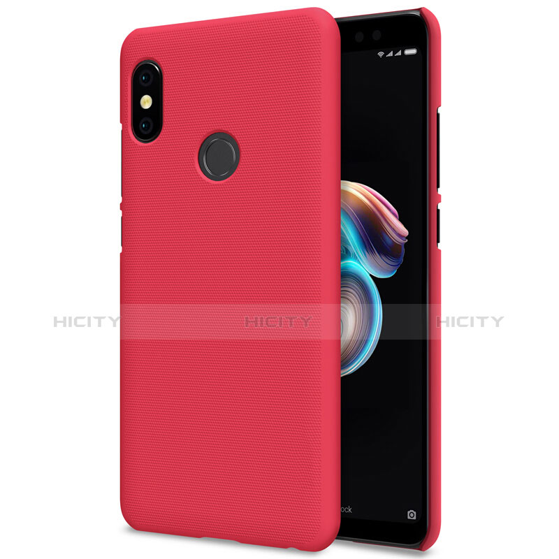 Housse Plastique Rigide Mailles Filet pour Xiaomi Redmi Note 5 Pro Rouge Plus