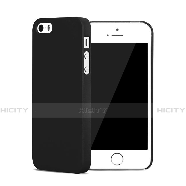 Housse Plastique Rigide Mat pour Apple iPhone 5S Noir Plus