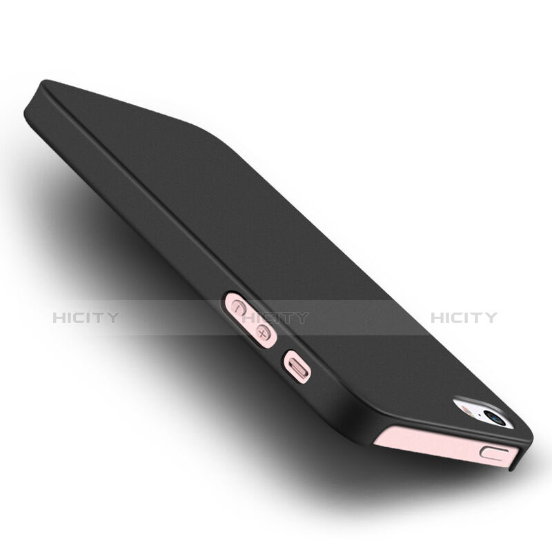 Housse Plastique Rigide Mat pour Apple iPhone SE Noir Plus
