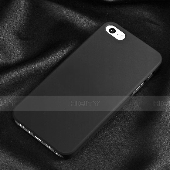 Housse Plastique Rigide Mat pour Apple iPhone SE Noir Plus