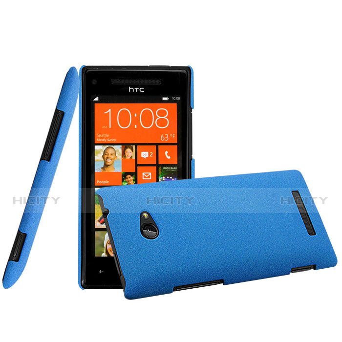 Housse Plastique Rigide Mat pour HTC 8X Windows Phone Bleu Plus