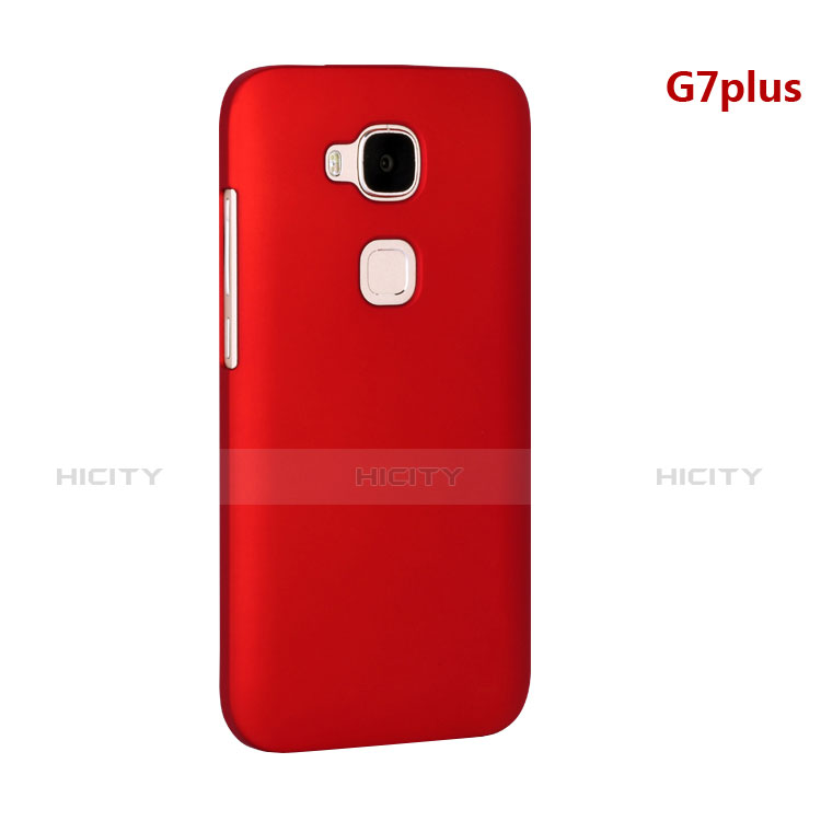 Housse Plastique Rigide Mat pour Huawei G7 Plus Rouge Plus