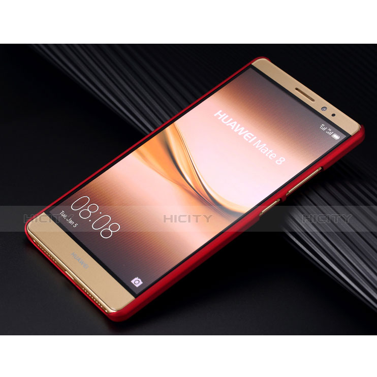 Housse Plastique Rigide Mat pour Huawei Mate 8 Rouge Plus