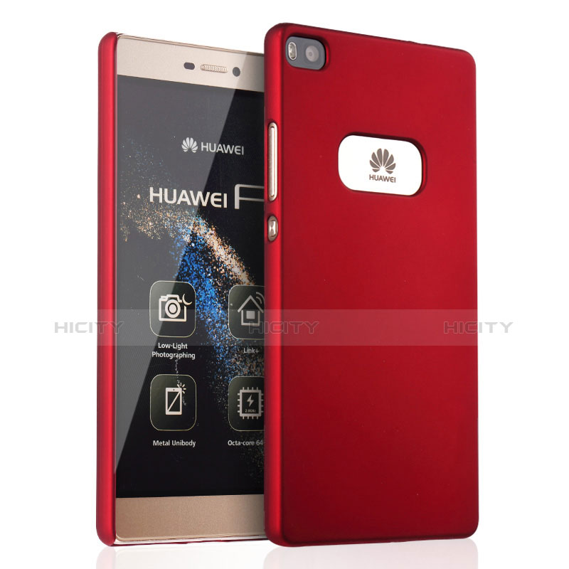 Housse Plastique Rigide Mat pour Huawei P8 Rouge Plus