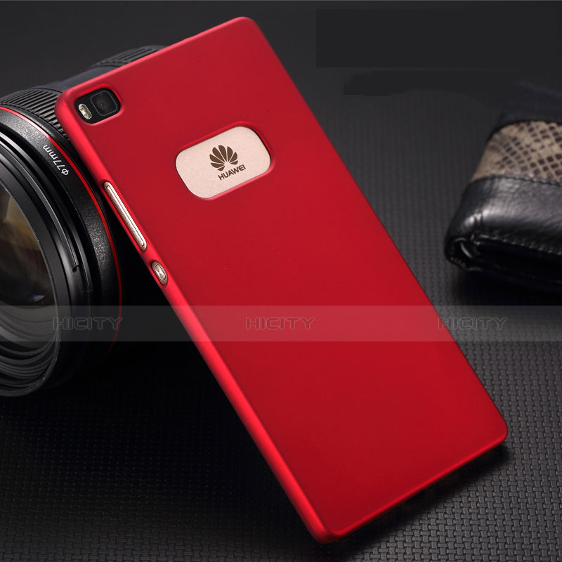 Housse Plastique Rigide Mat pour Huawei P8 Rouge Plus