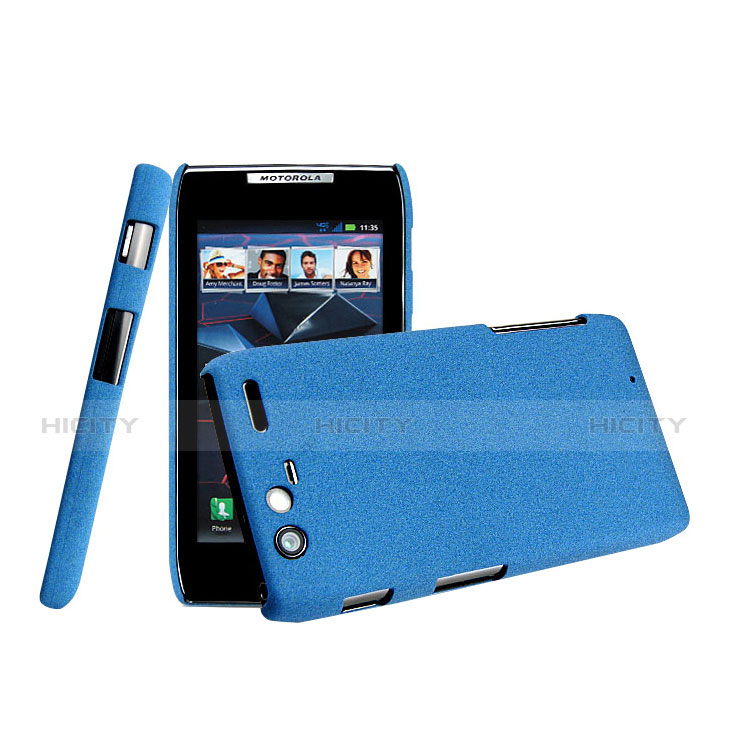 Housse Plastique Rigide Mat pour Motorola Razr XT910 Bleu Plus
