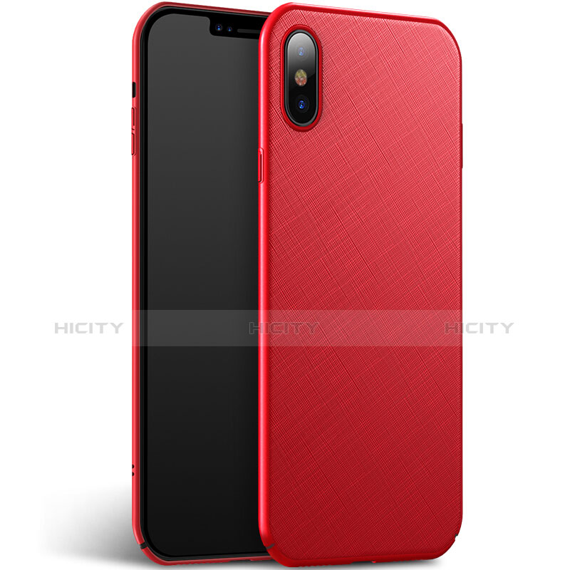 Housse Plastique Rigide Mat Serge pour Apple iPhone X Rouge Plus