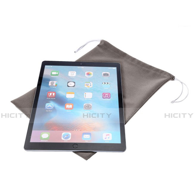 Housse Pochette Velour pour Apple iPad 2 Gris Plus