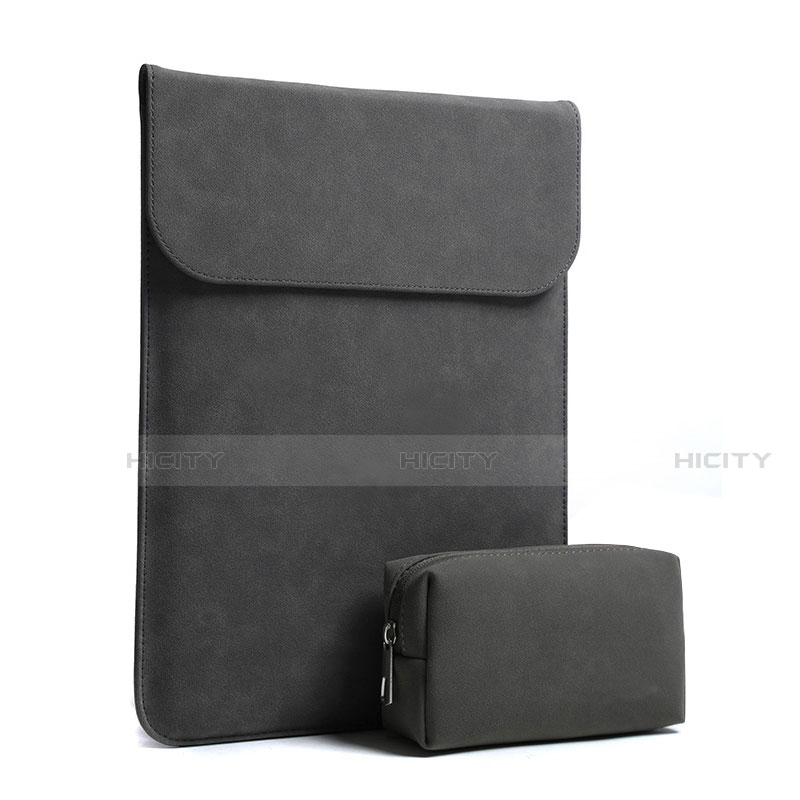 Housse Pochette Velour Tissu L02 pour Huawei Honor MagicBook 14 Noir Plus