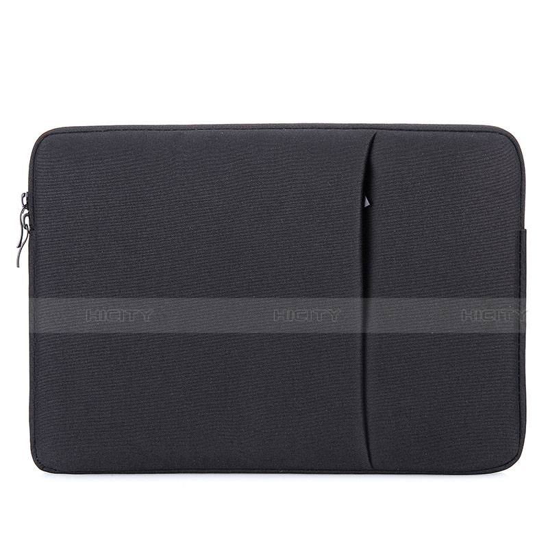 Housse Pochette Velour Tissu L04 pour Huawei Honor MagicBook 15 Noir Plus