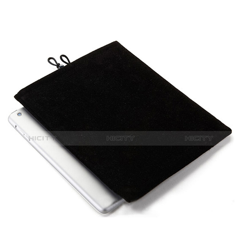 Housse Pochette Velour Tissu pour Apple iPad 4 Noir Plus