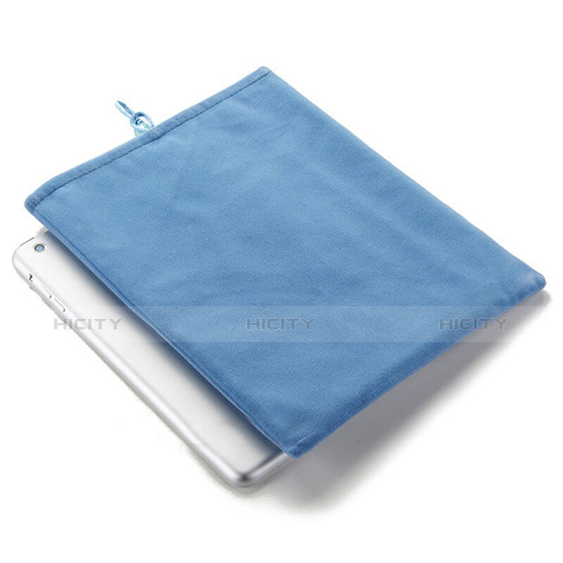 Housse Pochette Velour Tissu pour Apple iPad Mini 5 (2019) Bleu Ciel Plus