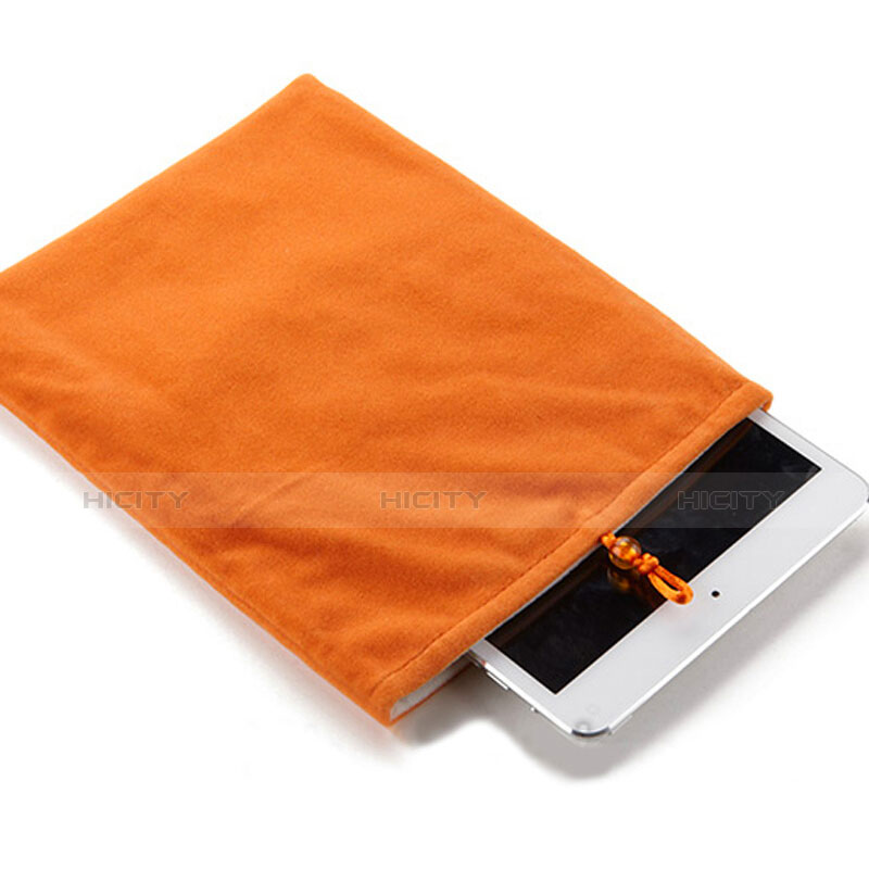 Housse Pochette Velour Tissu pour Huawei Matebook E 12 Orange Plus