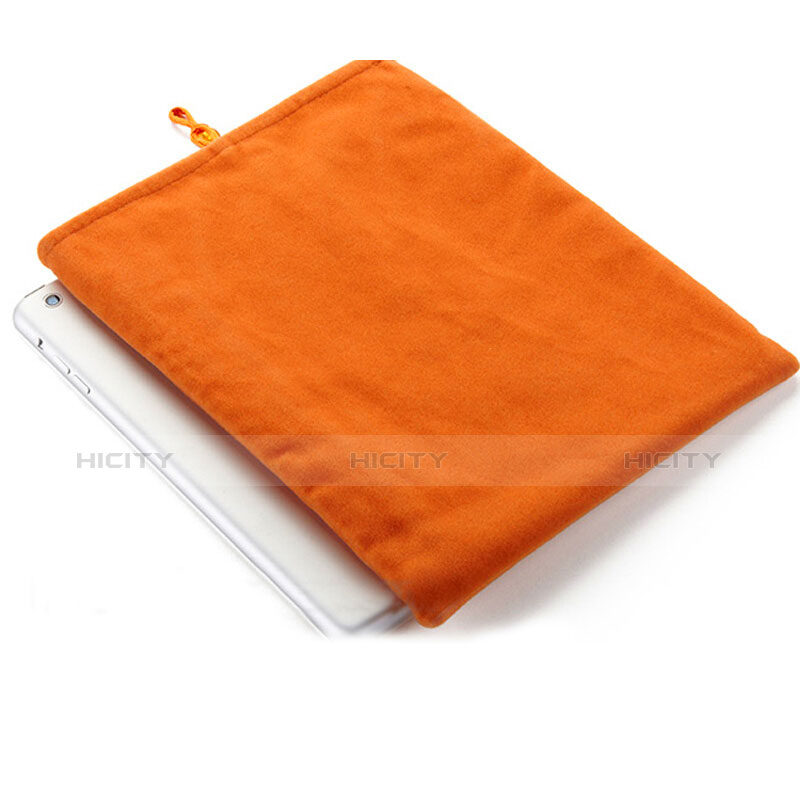Housse Pochette Velour Tissu pour Huawei Matebook E 12 Orange Plus