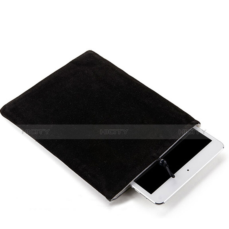 Housse Pochette Velour Tissu pour Huawei MatePad Noir Plus