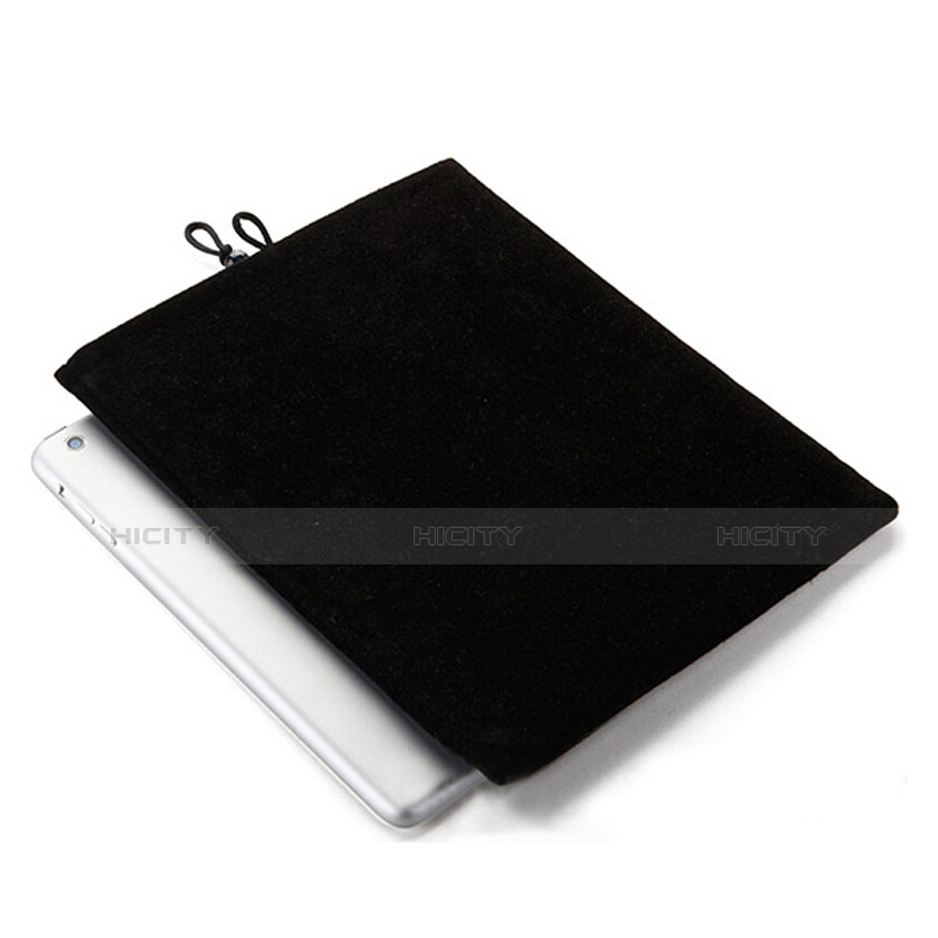 Housse Pochette Velour Tissu pour Huawei MediaPad X2 Noir Plus