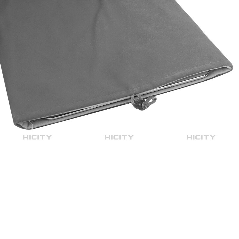 Housse Pochette Velour Tissu pour Samsung Galaxy Tab 2 10.1 P5100 P5110 Gris Plus
