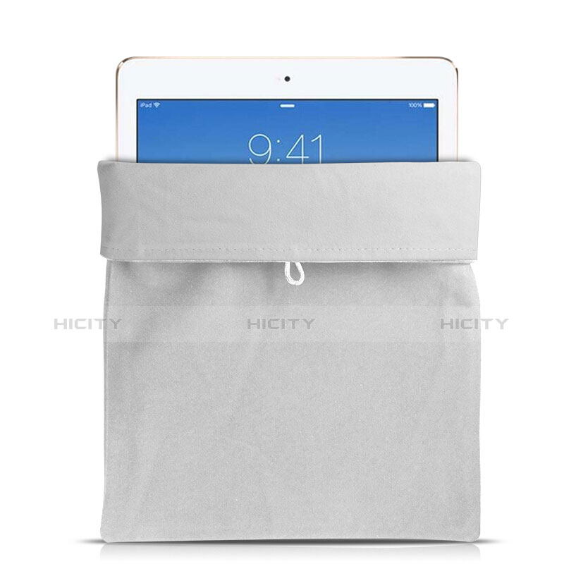 Housse Pochette Velour Tissu pour Samsung Galaxy Tab 2 7.0 P3100 P3110 Blanc Plus
