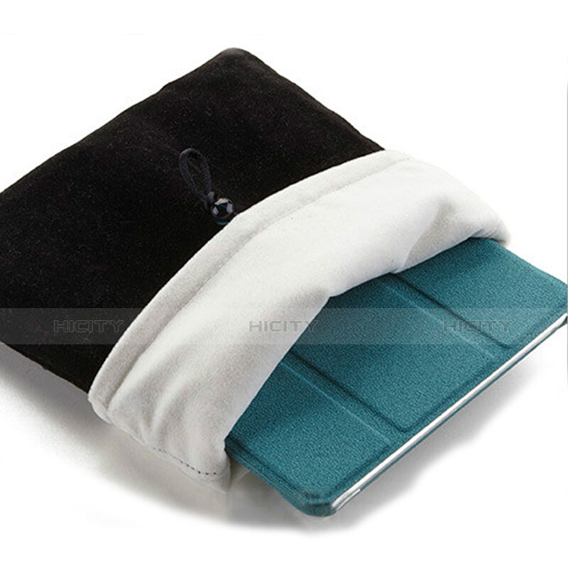 Housse Pochette Velour Tissu pour Samsung Galaxy Tab S 8.4 SM-T700 Noir Plus