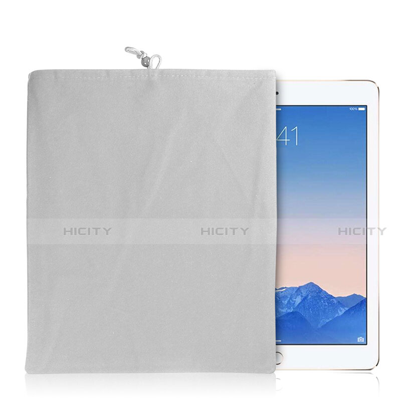 Housse Pochette Velour Tissu pour Samsung Galaxy Tab S2 9.7 SM-T810 SM-T815 Blanc Plus