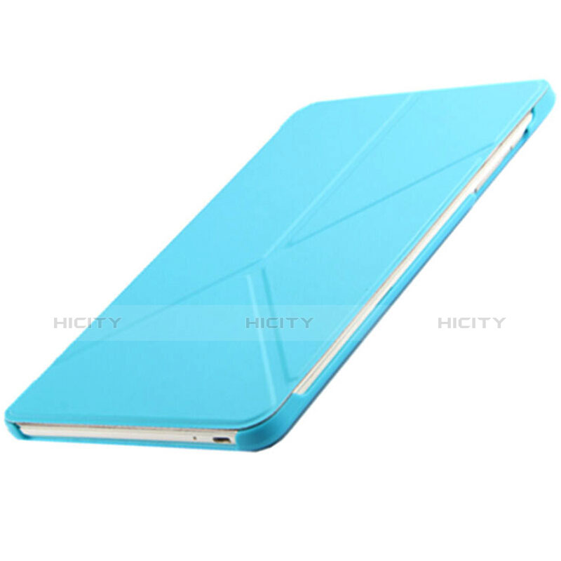 Housse Portefeuille Livre Cuir L01 pour Huawei MediaPad M3 Bleu Plus