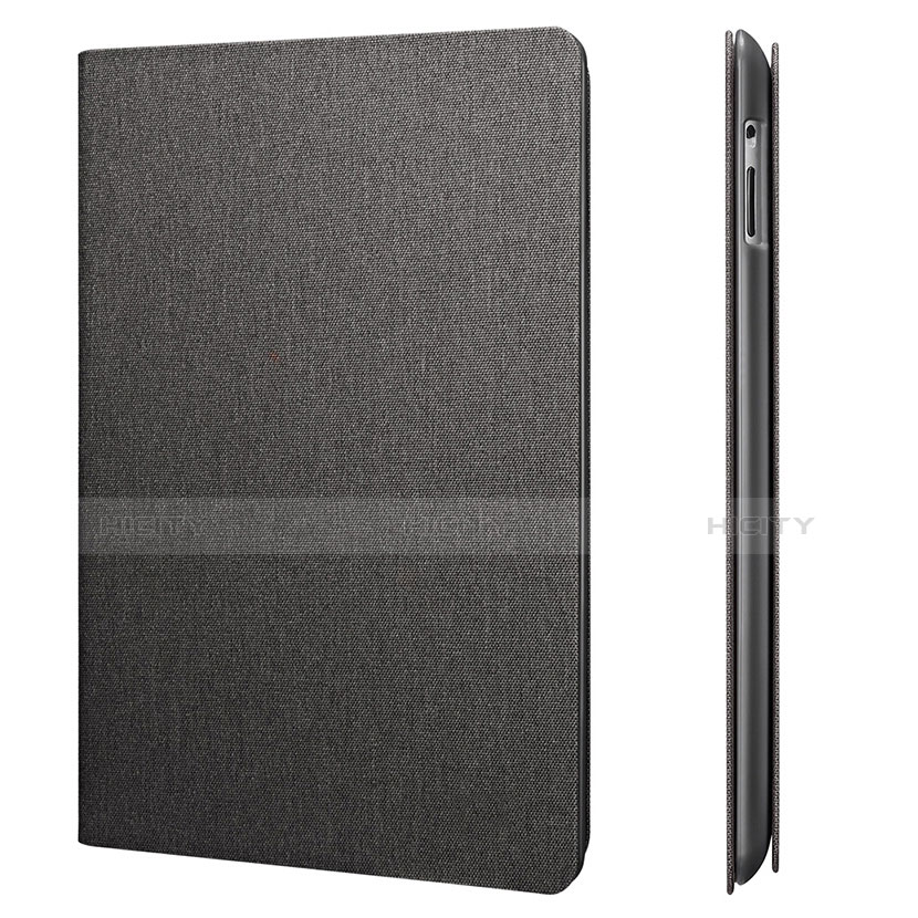 Housse Portefeuille Livre Cuir L02 pour Apple iPad 3 Noir Plus