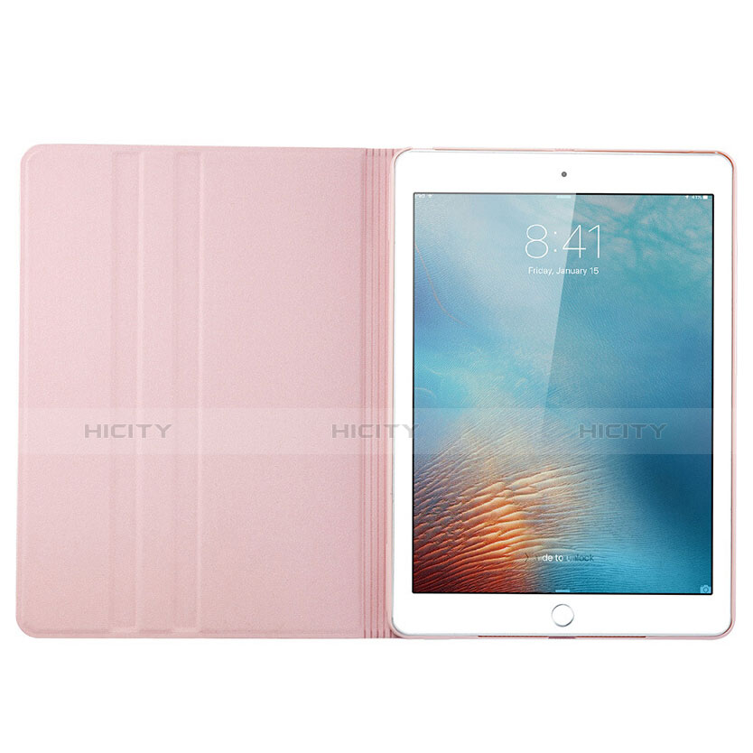 Housse Portefeuille Livre Cuir L03 pour Apple iPad Mini 3 Rose Plus