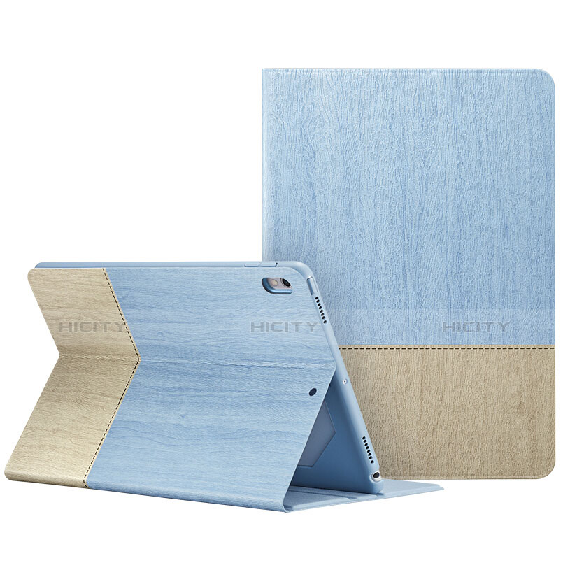 Housse Portefeuille Livre Cuir L06 pour Apple iPad Pro 10.5 Bleu Ciel Plus