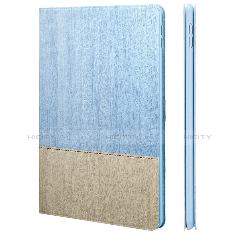Housse Portefeuille Livre Cuir L06 pour Apple iPad Pro 10.5 Bleu Ciel Plus