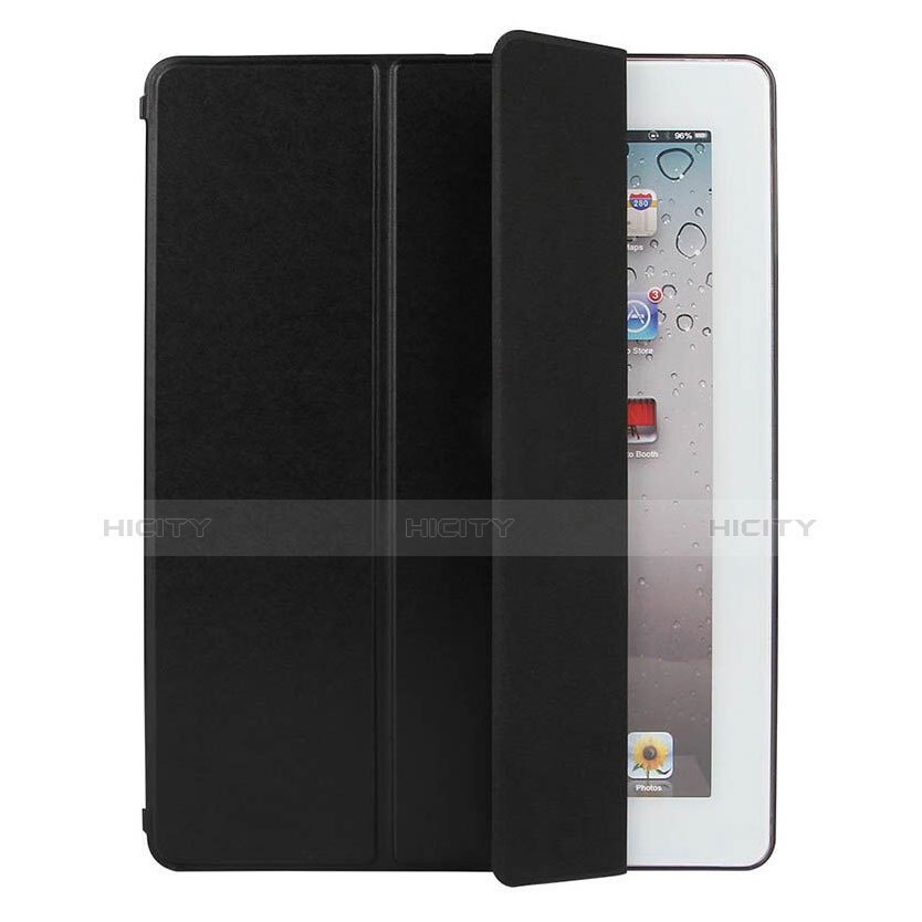 Housse Portefeuille Livre Cuir pour Apple iPad 4 Noir Plus