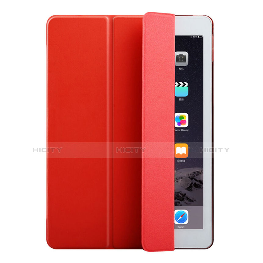 Housse Portefeuille Livre Cuir pour Apple iPad Air 2 Rouge Plus