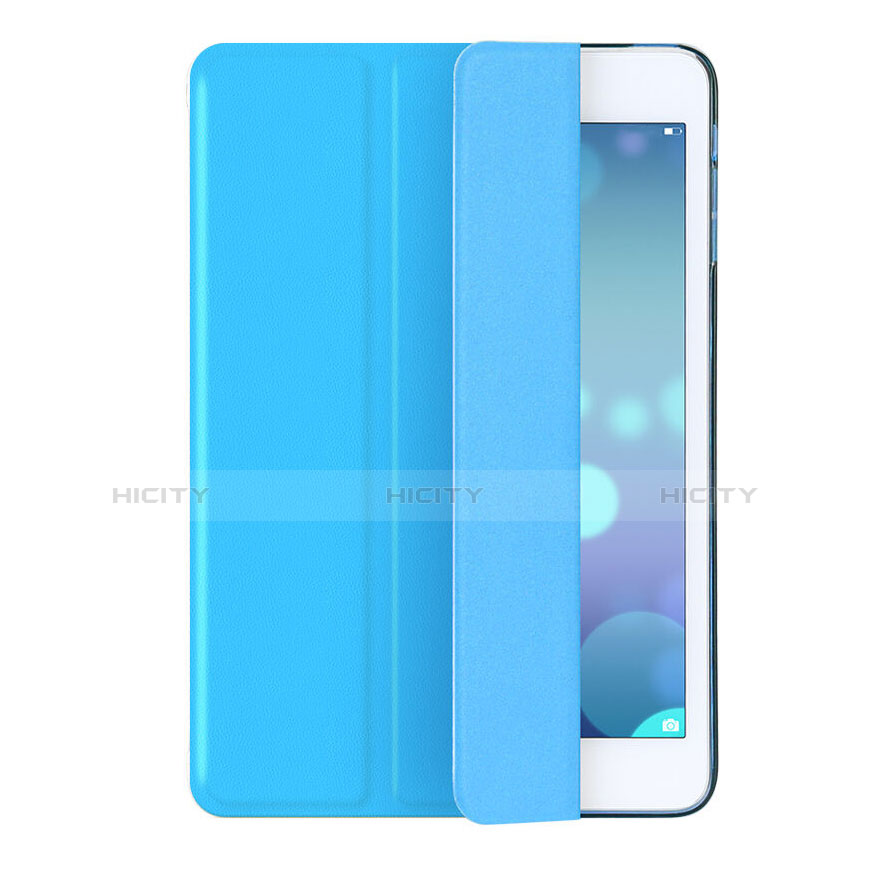 Housse Portefeuille Livre Cuir pour Apple iPad Mini 3 Bleu Ciel Plus