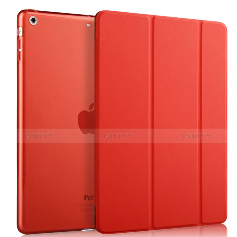 Housse Portefeuille Livre Cuir pour Apple iPad Mini 3 Rouge Plus