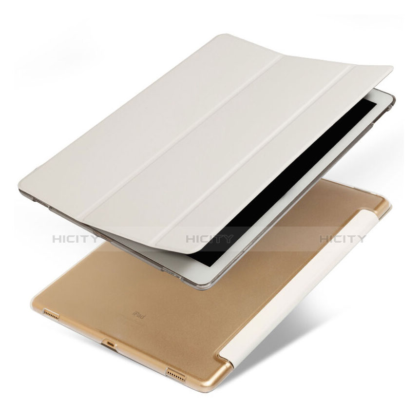 Housse Portefeuille Livre Cuir pour Apple iPad Pro 12.9 Blanc Plus