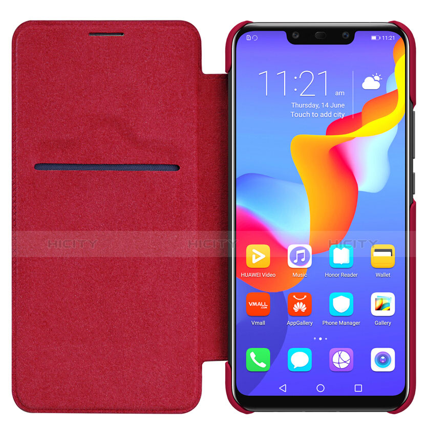 Housse Portefeuille Livre Cuir pour Huawei Maimang 7 Rouge Plus