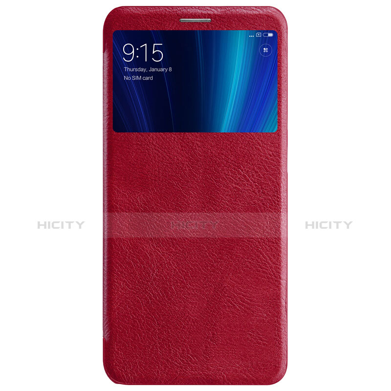 Housse Portefeuille Livre Cuir pour Xiaomi Mi 6X Rouge Plus