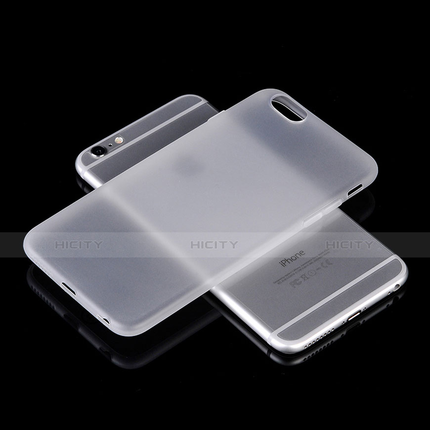Housse Silicone Souple Mat pour Apple iPhone 6S Blanc Plus