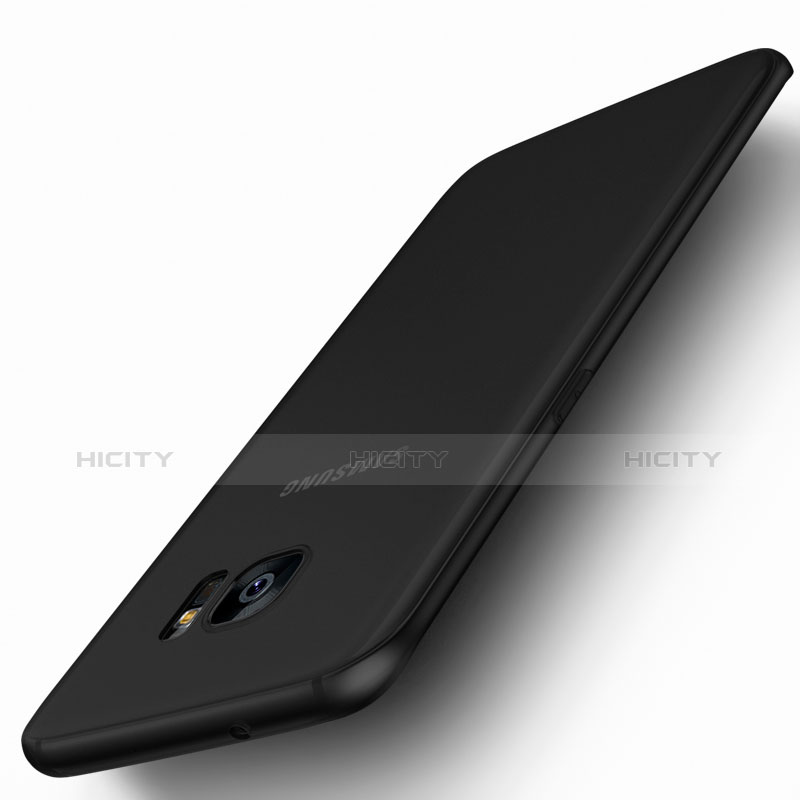 Housse Silicone Souple Mat pour Samsung Galaxy S7 Edge G935F Noir Plus