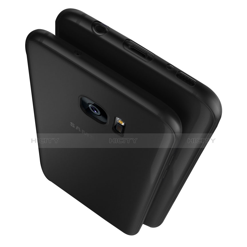 Housse Silicone Souple Mat pour Samsung Galaxy S7 Edge G935F Noir Plus
