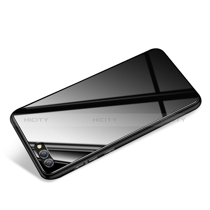 Housse Silicone Souple Miroir pour Huawei Honor V10 Noir Plus